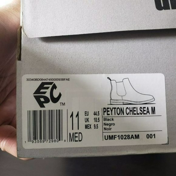 Unlisted by Kenneth Cole Mens Black Peyton Chelsea Slip On Ankle Boots Size 11 M - Picture 9 of 10